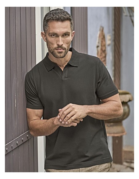 TEE-1404-Luxury Stretch V-Neck Polo 2